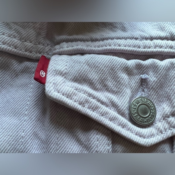 Levi's Original Trucker Pastel Lavender Dip Ombre Jean Jacket. Size S - Picture 8 of 12
